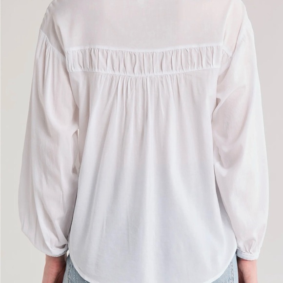 Splendid Collection Button-Up Ruffle Blouse R13A - Picture 6 of 8
